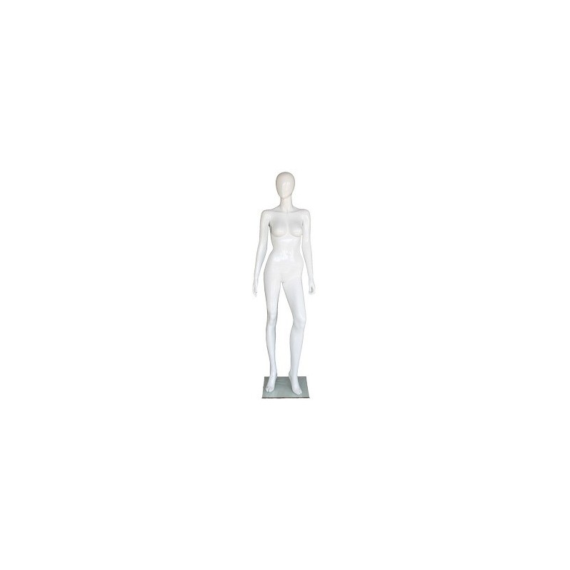 Glossy White Finish Egg Head Female Mannequin -SFW81E-GW