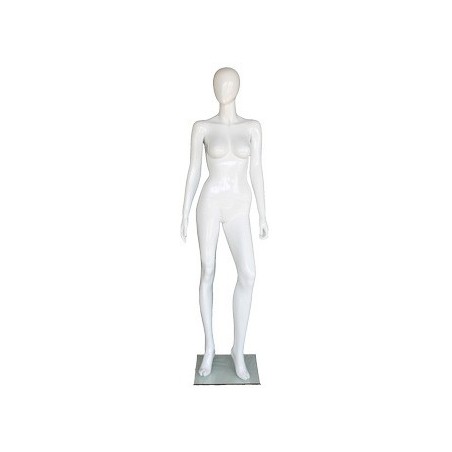 Glossy White Finish Egg Head Female Mannequin -SFW81E-GW