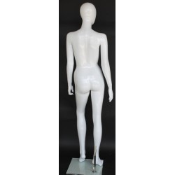 Glossy White Finish Egg Head Female Mannequin -SFW81E-GW