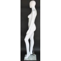 Glossy White Finish Egg Head Female Mannequin -SFW81E-GW