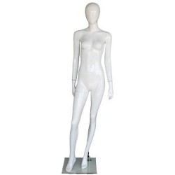 Glossy White Finish Egg Head Female Mannequin -SFW82E-GW