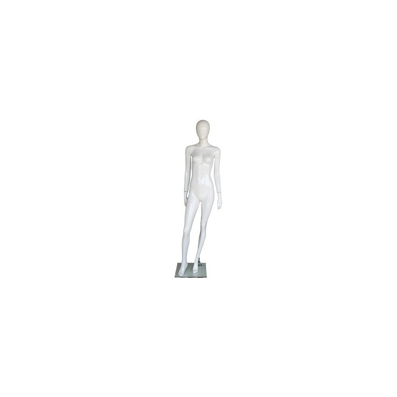 Glossy White Finish Egg Head Female Mannequin -SFW82E-GW