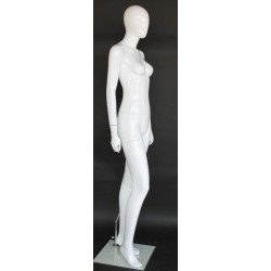 Glossy White Finish Egg Head Female Mannequin -SFW82E-GW