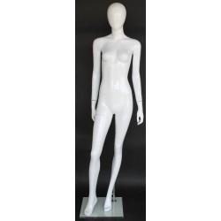 Glossy White Finish Egg Head Female Mannequin -SFW82E-GW