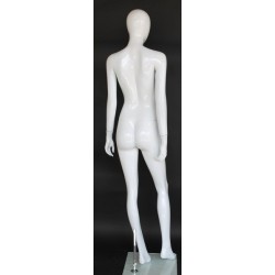 Glossy White Finish Egg Head Female Mannequin -SFW82E-GW