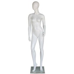 Glossy White Finish Egg Head Female Mannequin -SFW83E-GW