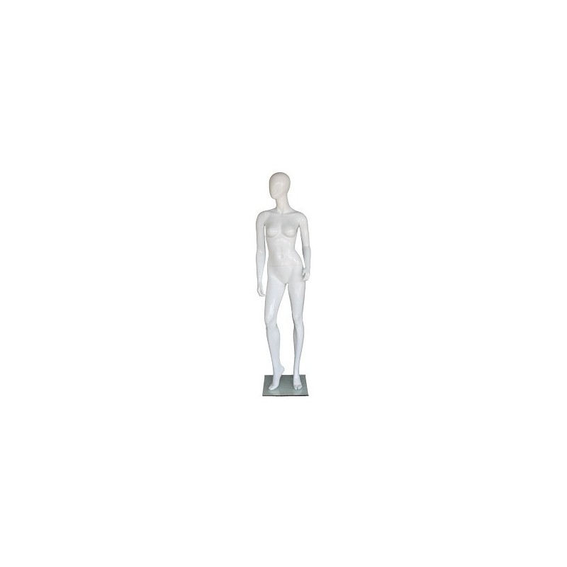 Glossy White Finish Egg Head Female Mannequin -SFW83E-GW