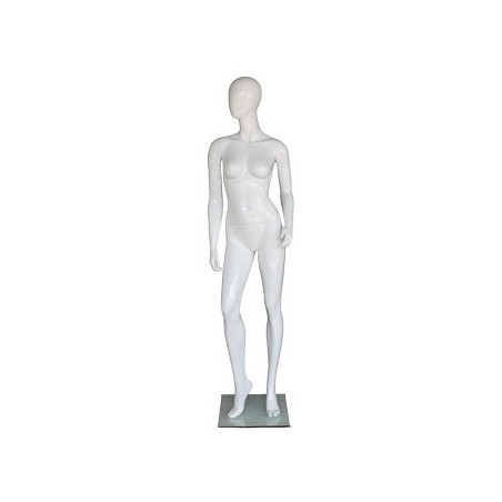 Glossy White Finish Egg Head Female Mannequin -SFW83E-GW