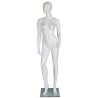 Glossy White Finish Egg Head Female Mannequin -SFW83E-GW