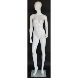 Glossy White Finish Egg Head Female Mannequin -SFW83E-GW