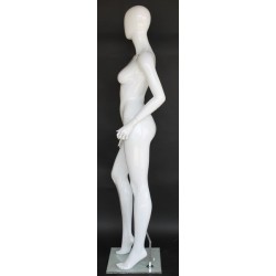 Glossy White Finish Egg Head Female Mannequin -SFW83E-GW