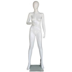 Glossy White Finish Egg Head Female Mannequin -SFW84E-GW