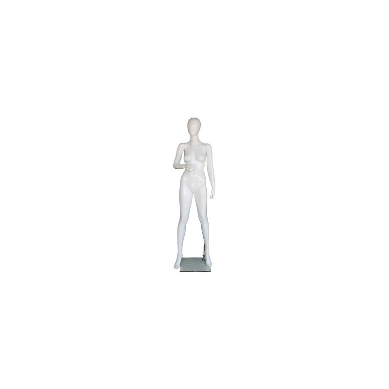 Glossy White Finish Egg Head Female Mannequin -SFW84E-GW