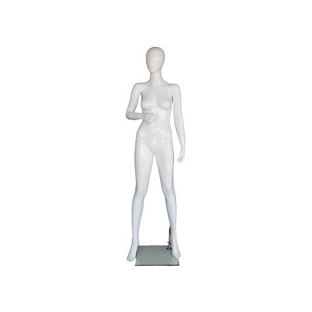 Glossy White Finish Egg Head Female Mannequin -SFW84E-GW