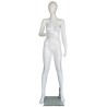 Glossy White Finish Egg Head Female Mannequin -SFW84E-GW