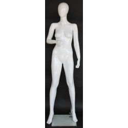 Glossy White Finish Egg Head Female Mannequin -SFW84E-GW