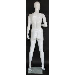 Glossy White Finish Egg Head Female Mannequin -SFW84E-GW