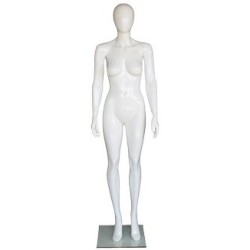 Glossy White Finish Egg Head Female Mannequin -SFW85E-GW