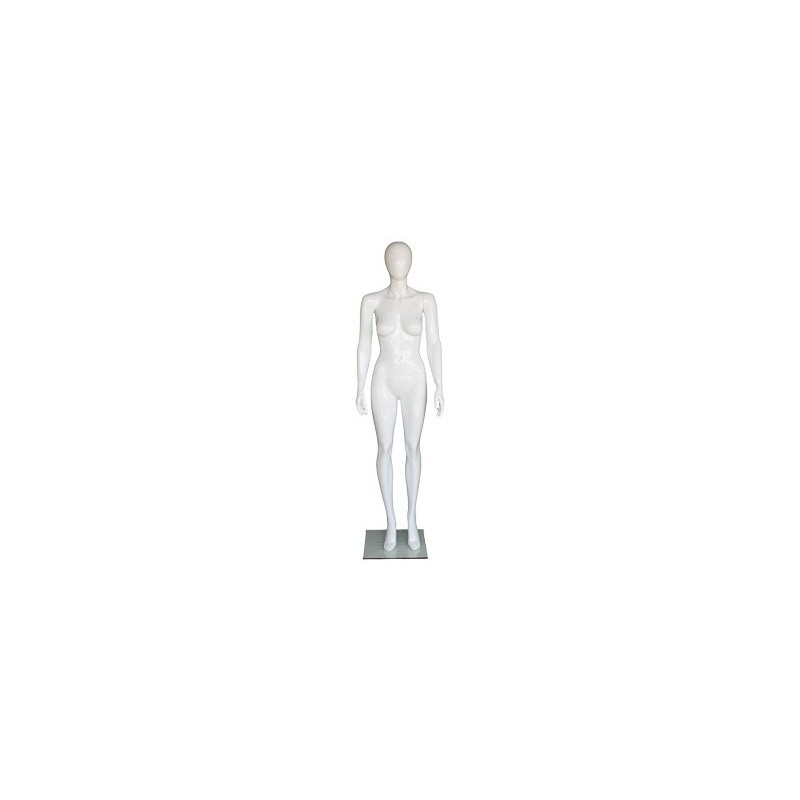 Glossy White Finish Egg Head Female Mannequin -SFW85E-GW