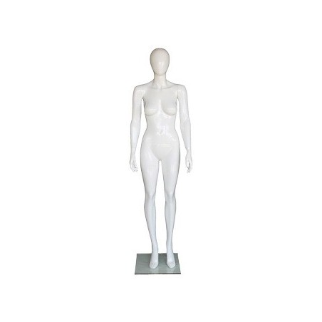 Glossy White Finish Egg Head Female Mannequin -SFW85E-GW