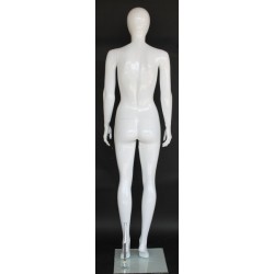 Glossy White Finish Egg Head Female Mannequin -SFW85E-GW