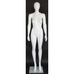 Glossy White Finish Egg Head Female Mannequin -SFW85E-GW