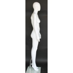 Glossy White Finish Egg Head Female Mannequin -SFW85E-GW