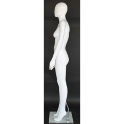 Glossy White Finish Egg Head Female Mannequin -SFW85E-GW