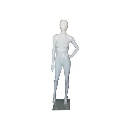 Glossy White Finish Egg Head Female Mannequin -SFW87E-GW