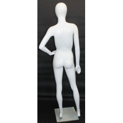 Glossy White Finish Egg Head Female Mannequin -SFW87E-GW