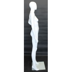 Glossy White Finish Egg Head Female Mannequin -SFW87E-GW