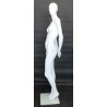 Glossy White Abstract Face Head Female Mannequin -SFW92E-GW