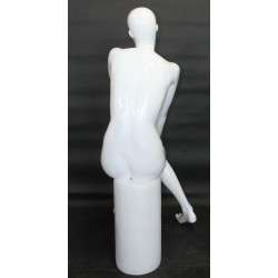 Glossy White Finish Fancy Sitting Female Mannequin -SFW90E-GW