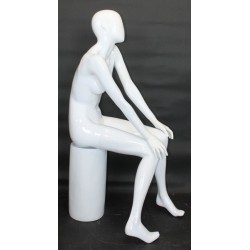 Glossy White Finish Fancy Sitting Female Mannequin -SFW90E-GW