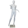 Fancy Standing Style Egg Head Female Mannequin -SFW95E-WT