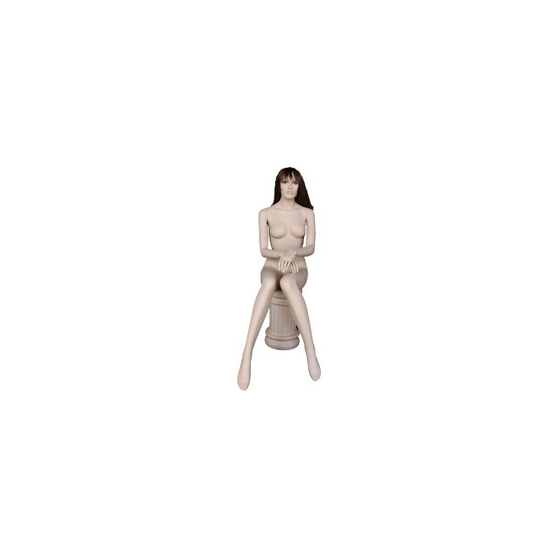 Flesh tone colored Female Mannequin Sitting position