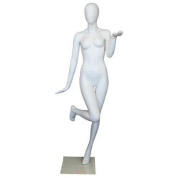 Fancy Standing Style Egg Head Female Mannequin -SFW97E-WT