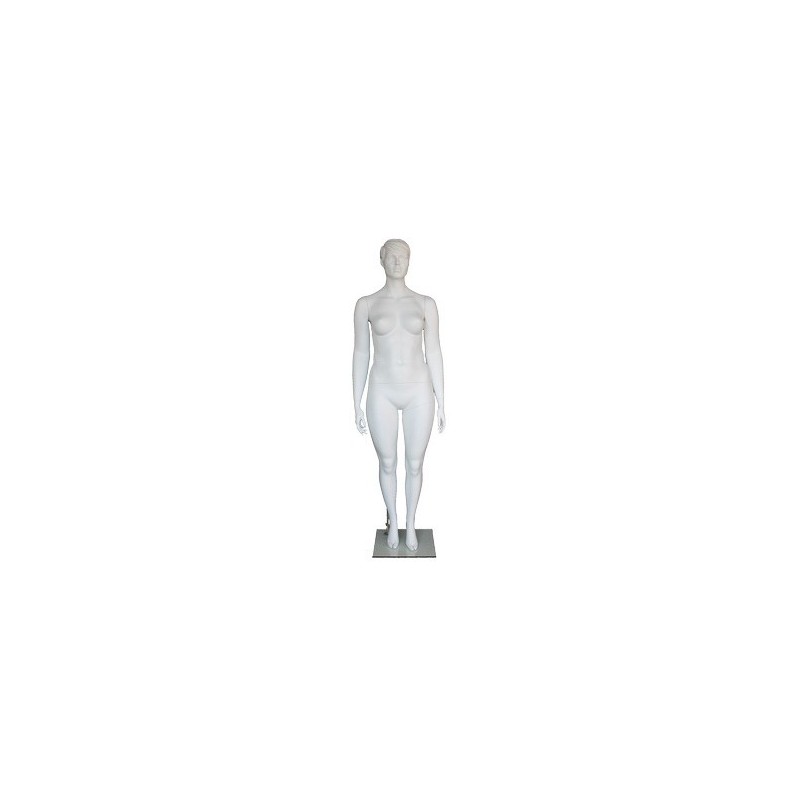 Featured Face Matte White Plus size Female Mannequin- PLUS-6 WT