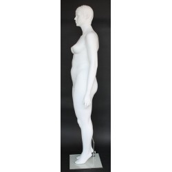 Featured Face Matte White Plus size Female Mannequin- PLUS-6 WT