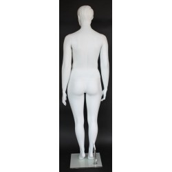 Featured Face Matte White Plus size Female Mannequin- PLUS-6 WT