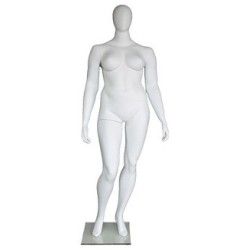 Egg Head Matte White Plus size Female Mannequin- PLUS-22