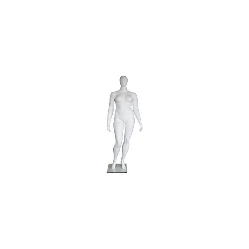 Egg Head Matte White Plus size Female Mannequin- PLUS-22