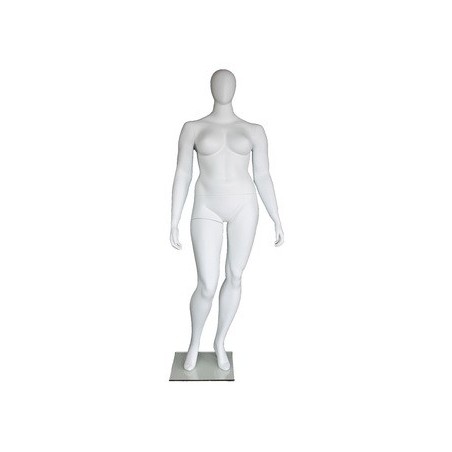 Egg Head Matte White Plus size Female Mannequin- PLUS-22