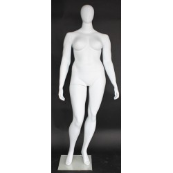 Egg Head Matte White Plus size Female Mannequin- PLUS-22