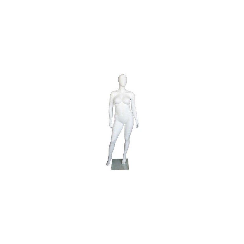 Egg Head Matte White Plus size Female Mannequin- PLUS-44