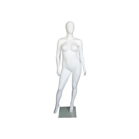 Egg Head Matte White Plus size Female Mannequin- PLUS-44