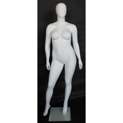 Egg Head Matte White Plus size Female Mannequin- PLUS-44