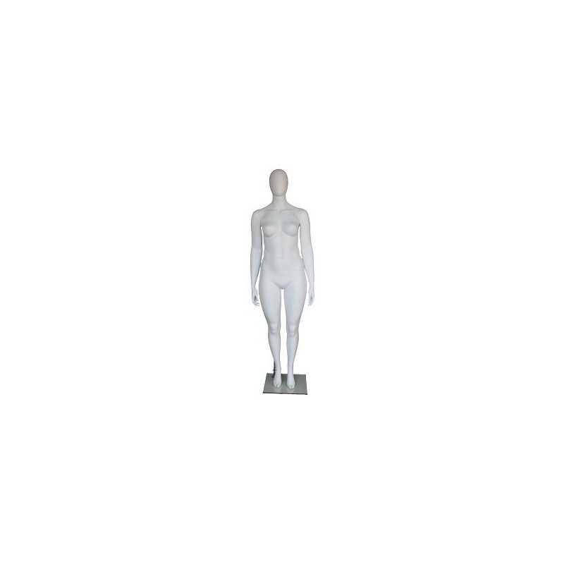 Egg Head Matte White Plus size Female Mannequin- PLUS-55