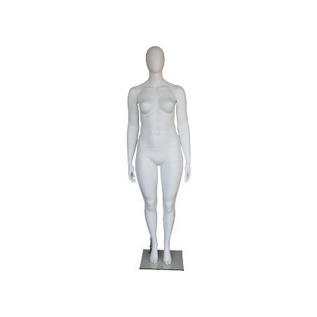 Egg Head Matte White Plus size Female Mannequin- PLUS-55