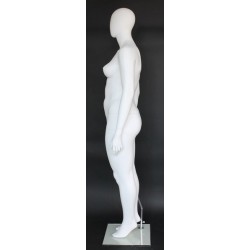 Egg Head Matte White Plus size Female Mannequin- PLUS-55